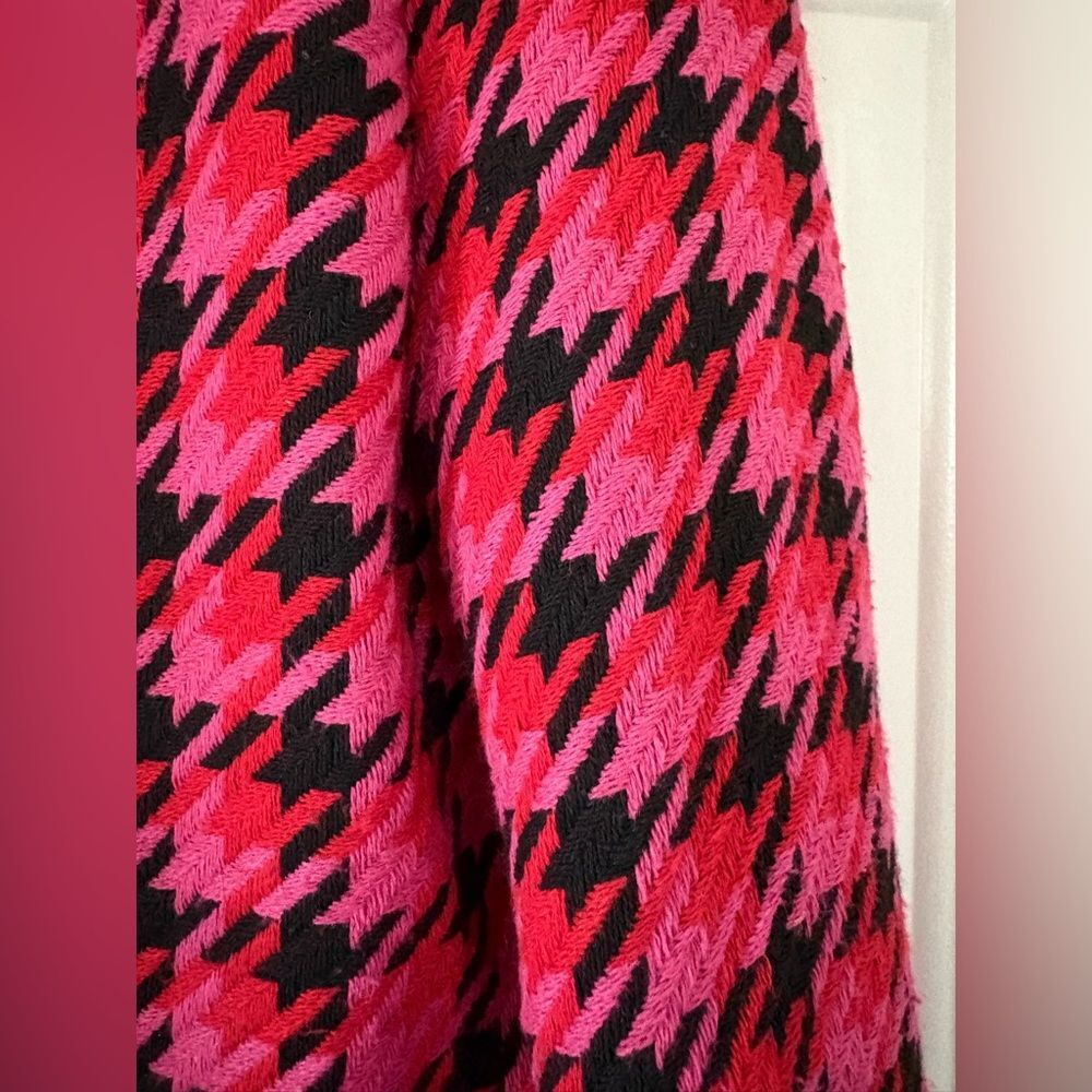 SHEIN Pink Black Houndstooth Blazer Lady Jacket Size S/M - Picture 15 of 16